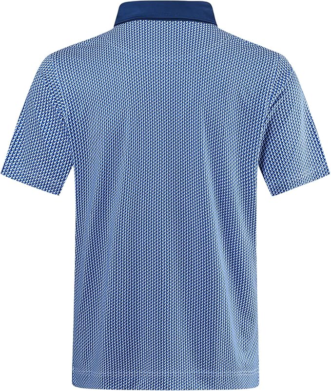 Men's Quick Dry Performance Polo Shirt - Athletic Print Golf Top