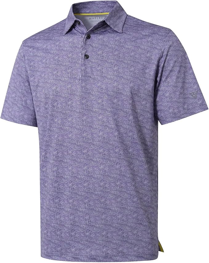 Men's Ironwave Fitness striped performance short sleeve golf polo shirt