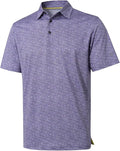 Men's Ironwave Fitness striped performance short sleeve golf polo shirt