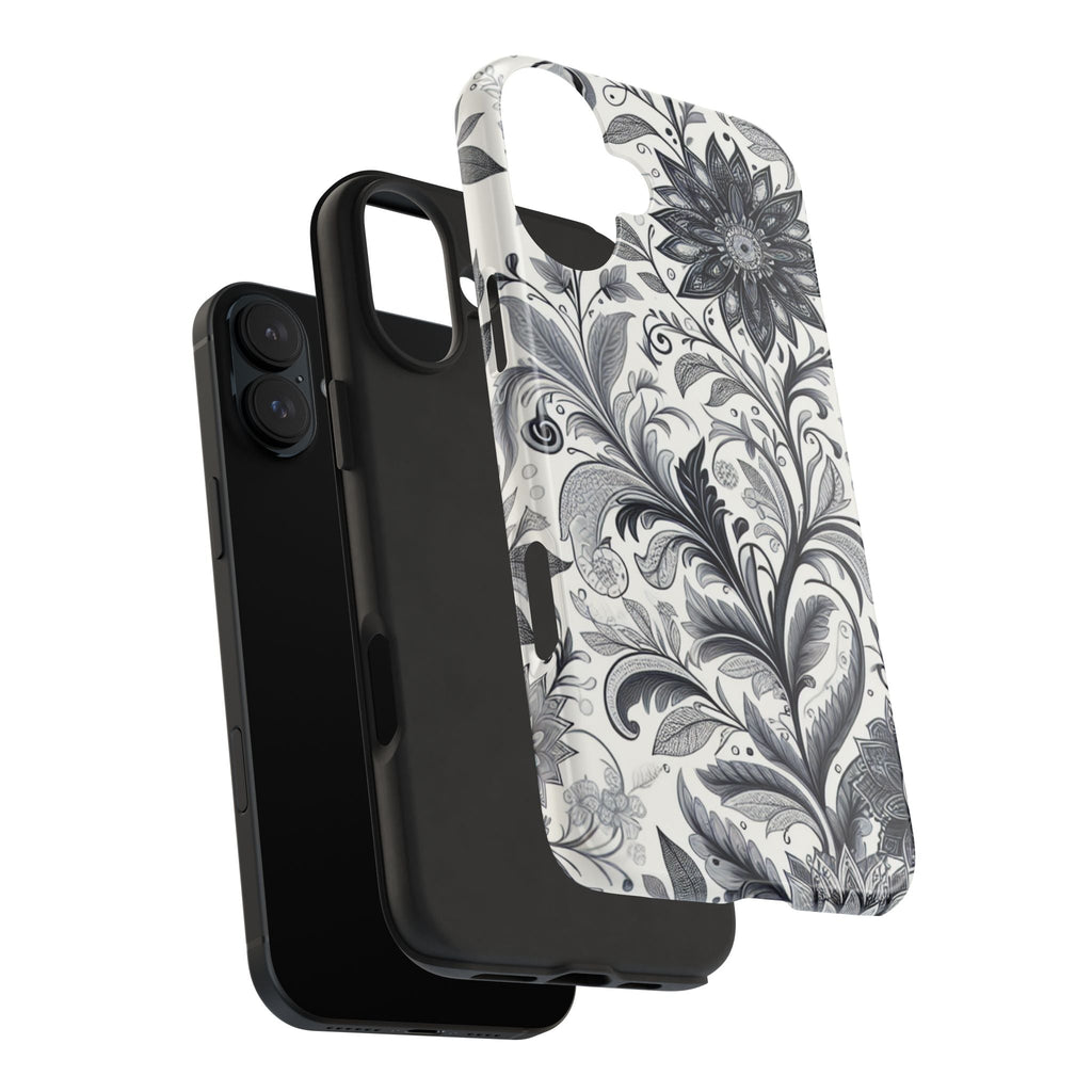 Floral Tough Phone Cases, Durable Phone Cover, Stylish Floral Design, Gift for Her, Trendy Tech Accessories, Birthday Present
