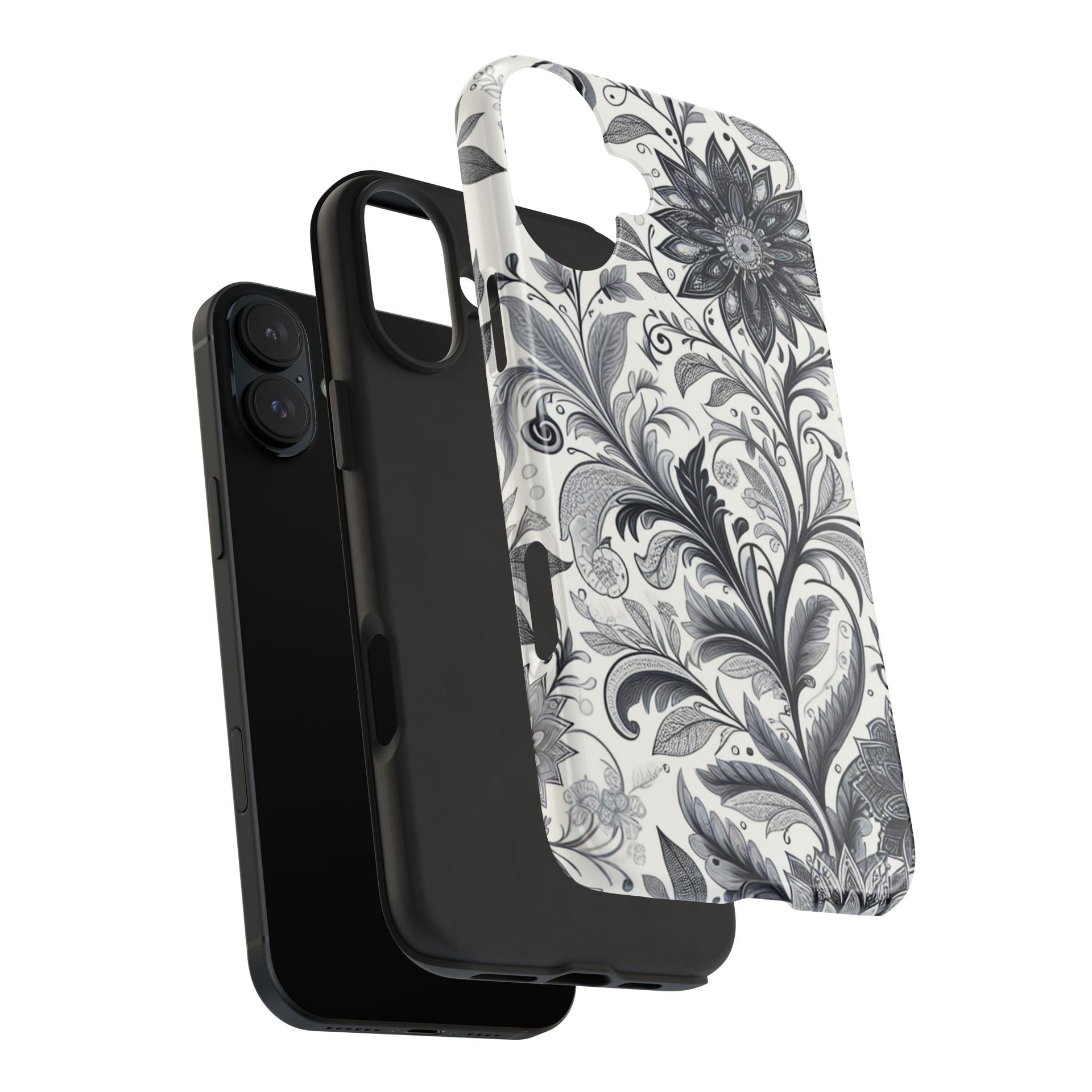 Floral Tough Phone Cases, Durable Phone Cover, Stylish Floral Design, Gift for Her, Trendy Tech Accessories, Birthday Present