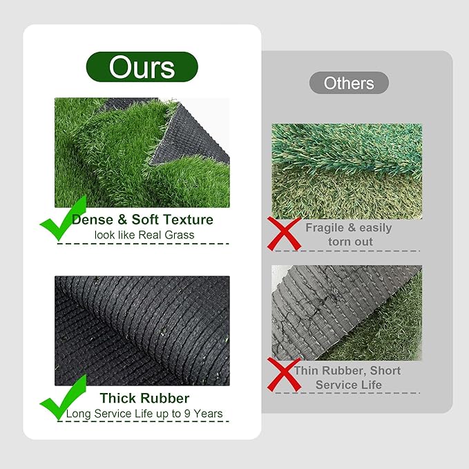 Yescom Sports Sled Strips Turf Gym Turf Flooring for Weight Sled Push Gym Equipment Outdoor Indoor Use 33'x3'(99 Sq.Ft) 1.38" H