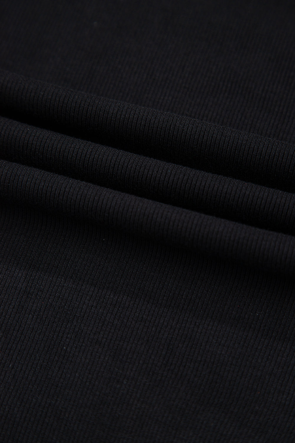 Solid Ribbed Leatherette Ruffle Sleeve Bodysuit