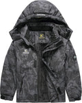 Keevoom Boys Winter Coat Ski Jacket Windproof Kids Snowboard Warm Fleece Snow Coat Waterproof Outdoor Hooded Ski Coats