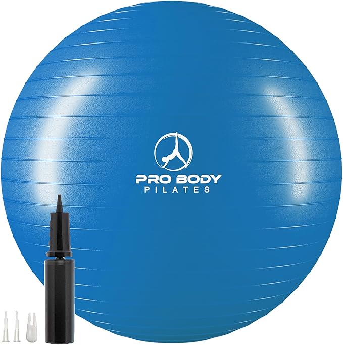 ProBody Pilates Exercise Ball - Multiple Sizes Gym Grade Balance Ball for Fitness, Yoga, Workout, Pregnancy & Physical Therapy