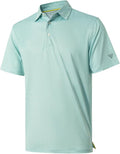 Men's Ironwave Fitness striped moisture-wicking performance golf polo shirt