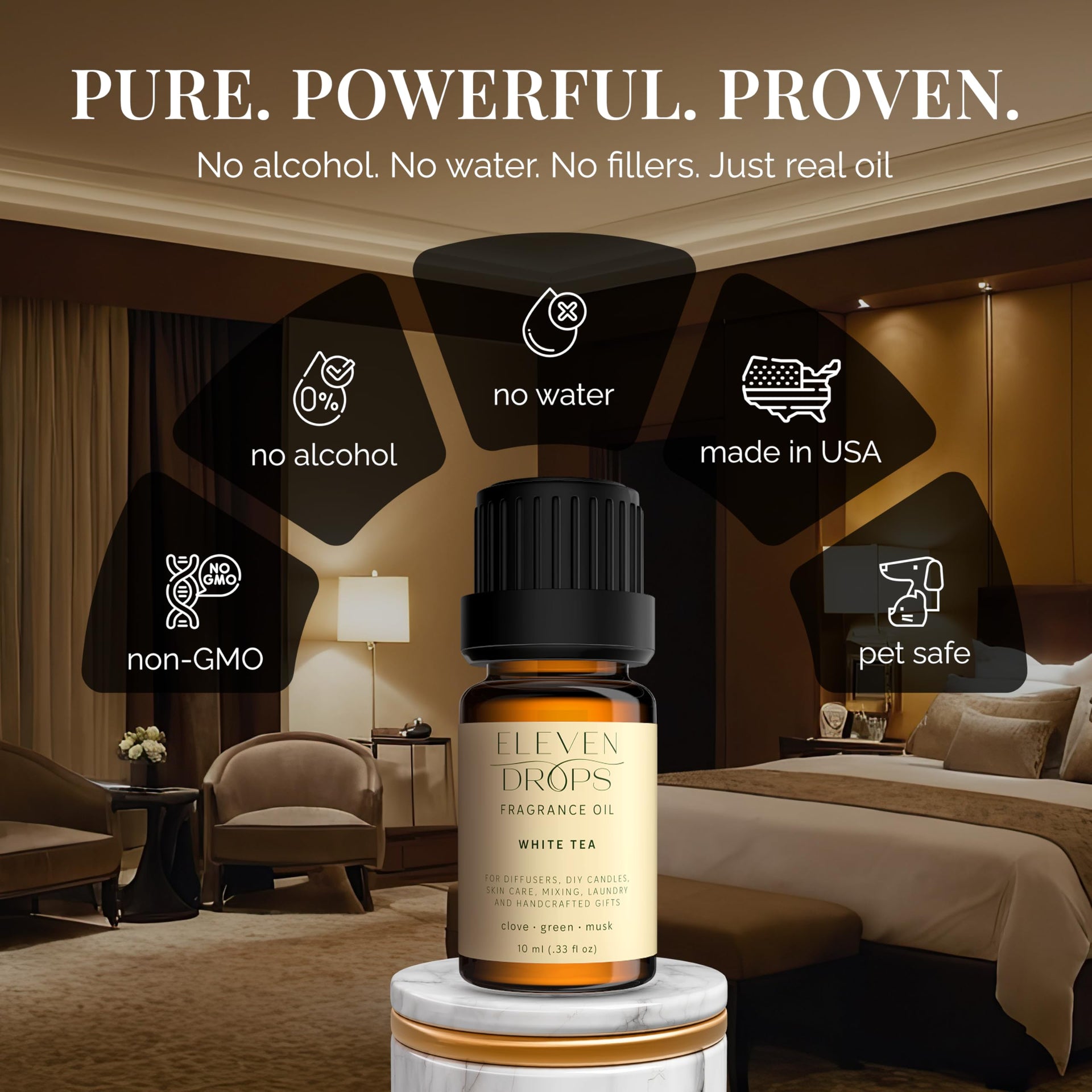 White Tea Essential Fragrance Oil for Diffusers and Home Decor