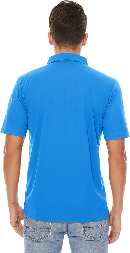 Men's Quick Dry Polo Shirt Moisture Wicking Performance Golf Shirt