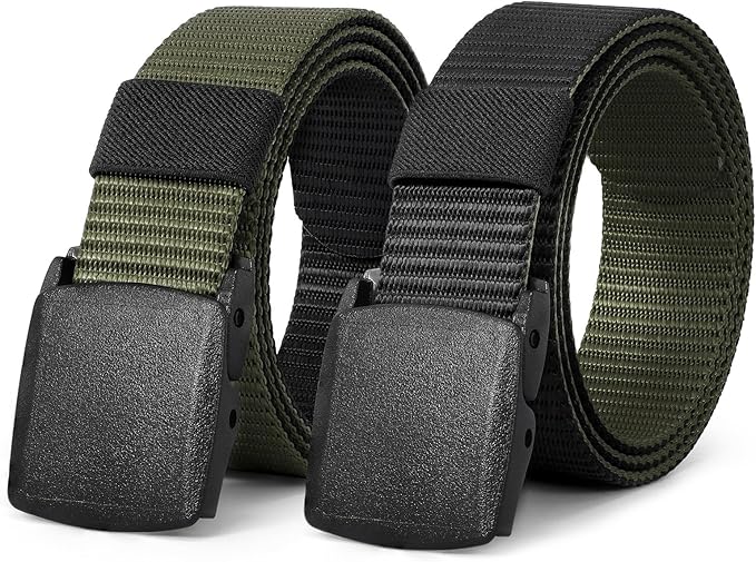 JASGOOD Nylon Canvas Breathable Military Tactical Men Waist Belt With Plastic Buckle