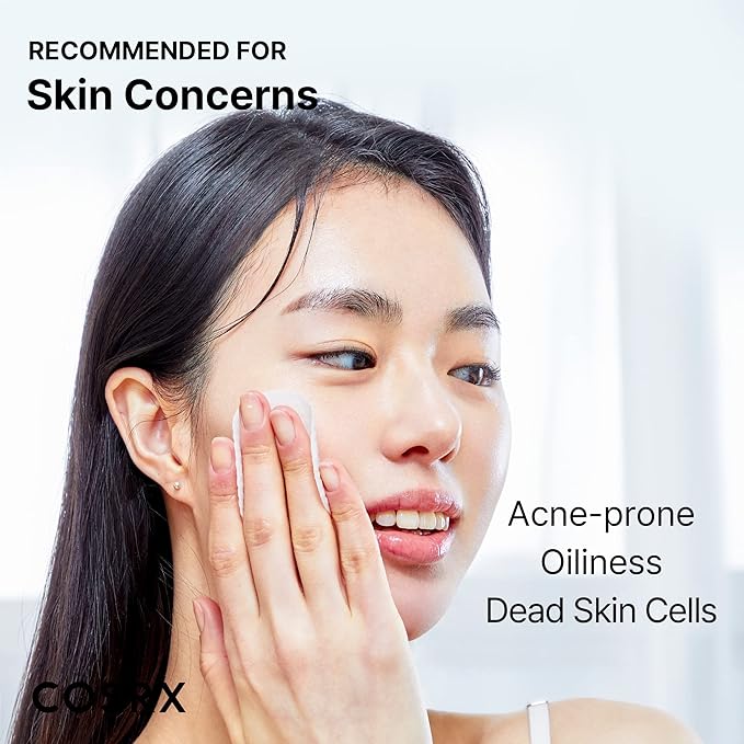 COSRX BHA Toner Pads, 70 Sheets, Exfoliating Pads for Dead Skin & Blackheads, Minimize Pores, Prevent Breakouts, Improve Skin Texture, Korean Skin Care