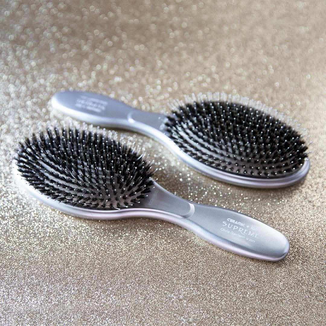 Ceramic + Ion Supreme Styler Brush - Black & Silver Professional