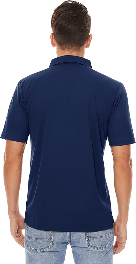 Men's Quick Dry Polo Shirt Moisture Wicking Performance Golf Shirt