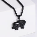 European And American Mens Stainless Steel Elephant Pendant Necklace