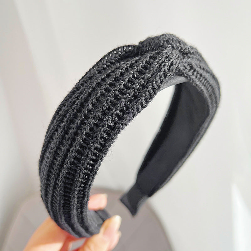 Wool Knit Wide Headband - Stylish Twisted Hair Accessory for Women - Image 11