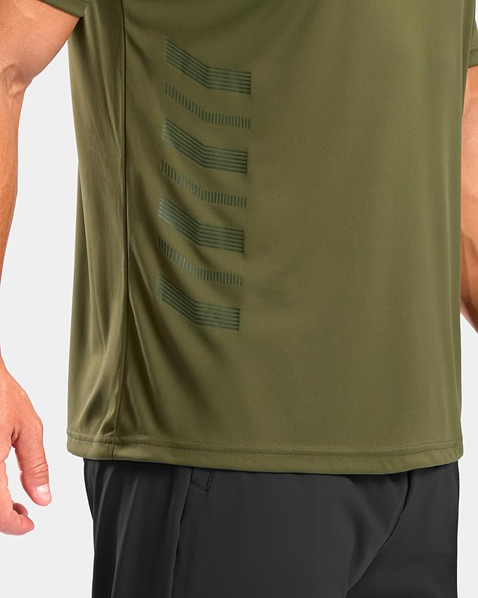 Men's Quick-Dry Athletic Running T-Shirt Lightweight Gym Tee