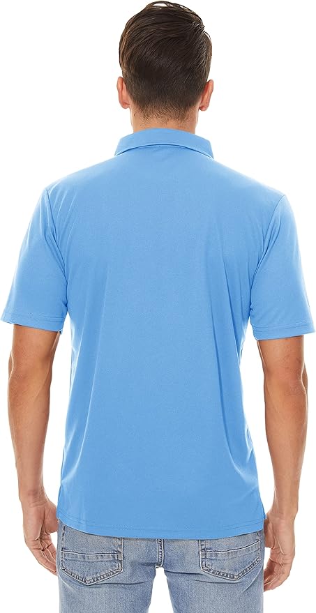 Men's Classic Performance Polo - Quick Dry Short Sleeve Golf Shirt