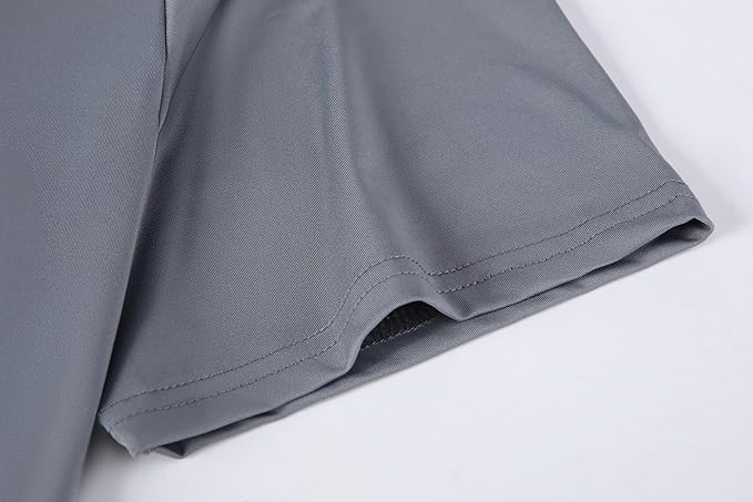 Men's Performance Golf Polo Shirt Moisture Wicking Quick-Dry Solid