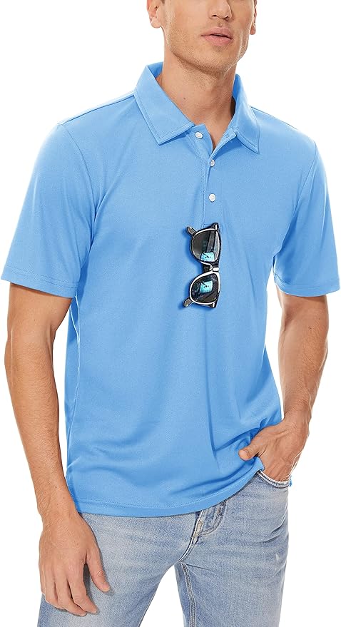 Men's Quick-Dry Pique Golf Polo – Lightweight Performance Work Shirt