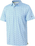 Men's Ironwave Fitness striped performance short sleeve golf polo shirt