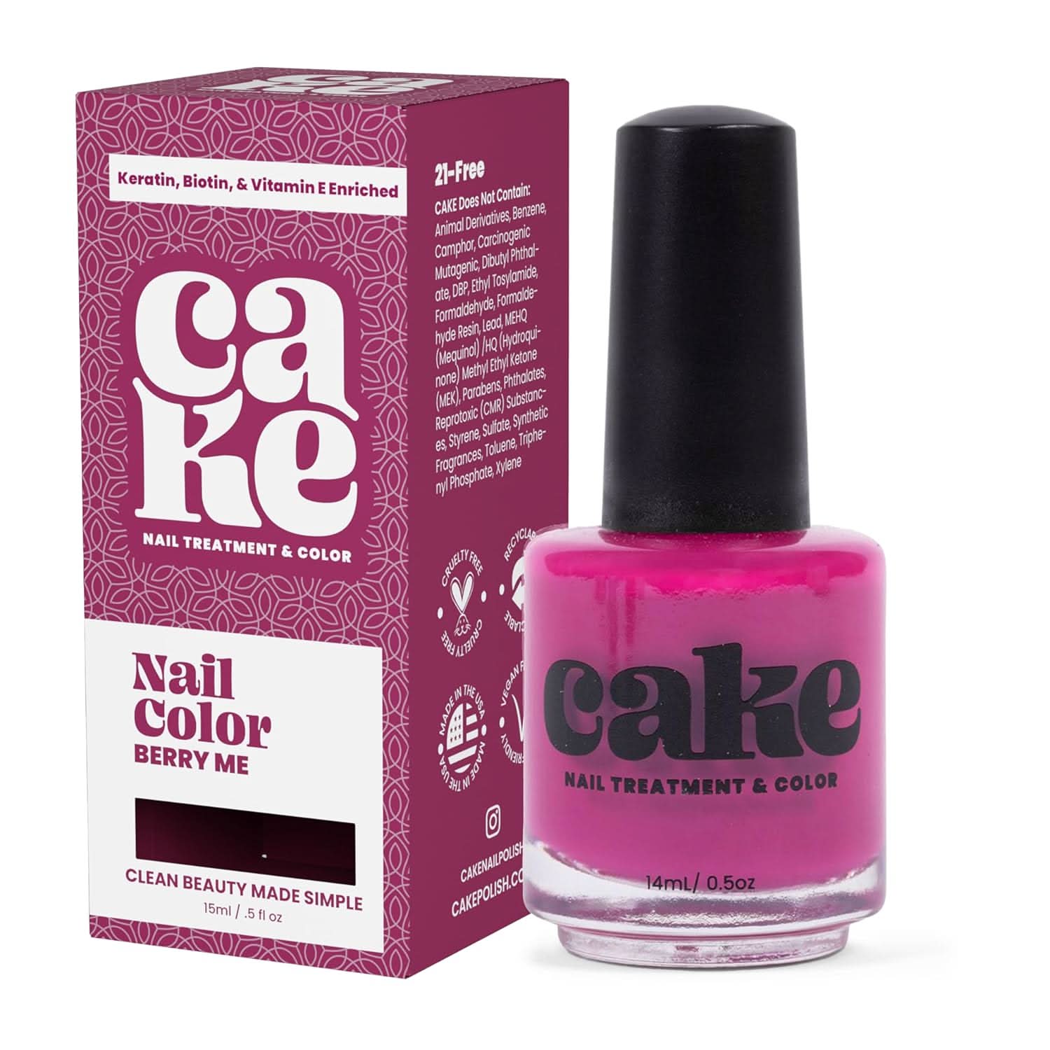 Berry Me Nail Strengthening Polish - 21-Free Clean Beauty