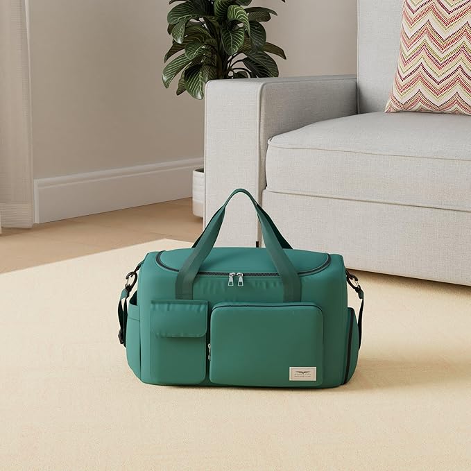 FIORETTO Women's Gym Duffle Bag with Shoes Compartment, 37L Capacity, Ideal for Travel, Gym, Sports, Duffel, Weekender