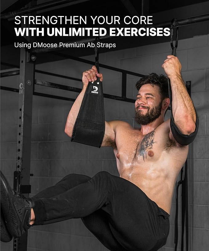 Hanging Ab Straps for Pull Up Bar - Padded Core Strength Trainer