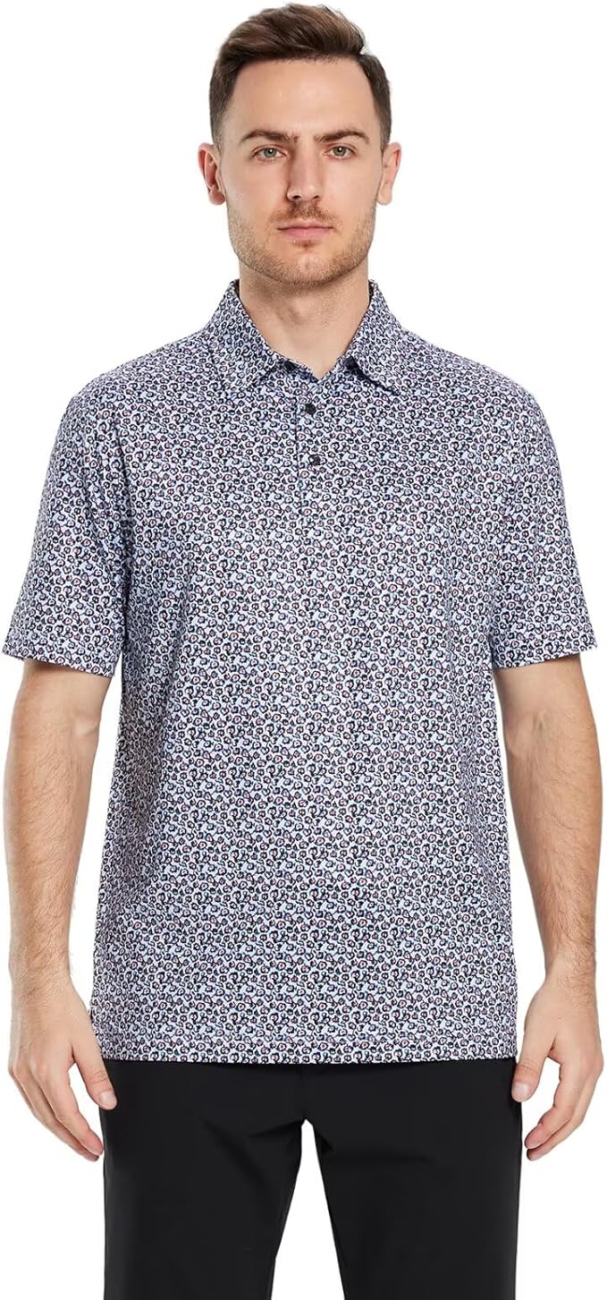 Men's Performance Golf Polo Shirt Moisture Wicking Dry Fit Sport