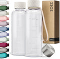 KIVY Slim Water Bottle 22oz [Lightweight & Shatterproof] - Small Drinking Waterbottle - Clear Water Bottle Without Straw for School, Sport & Travel - Transparent Bottle Dishwasher Safe, BPA Free