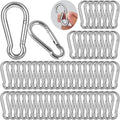 M5 Spring Snap Hook Carabiners, Carabiner Clip, Heavy Duty Galvanized Steel Spring Clip, Quick Link Key Chain for Swing Hammock Gym Outdoor, Holding Capacity