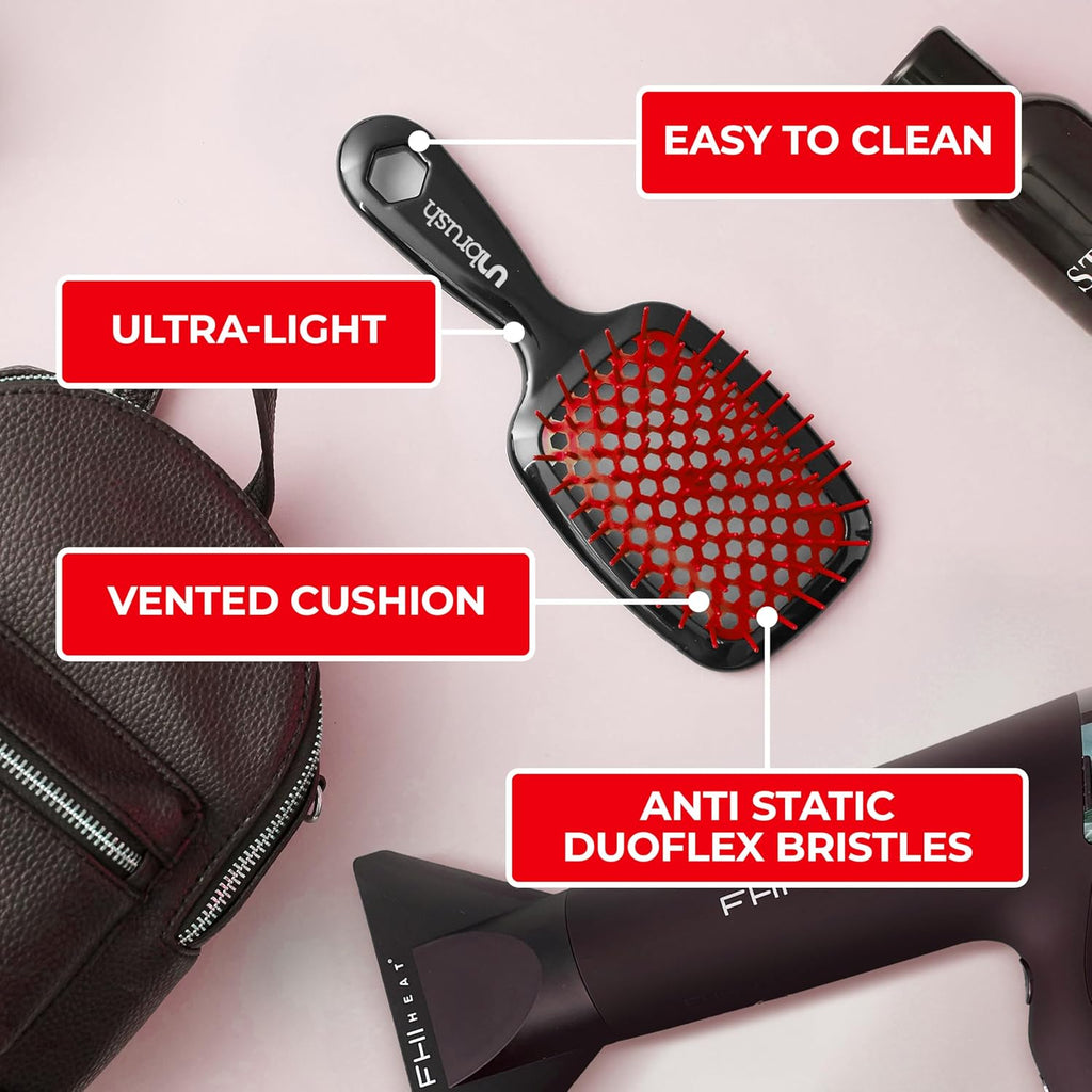 Red Detangling Hair Brush for Kids - Painless Knot Remover