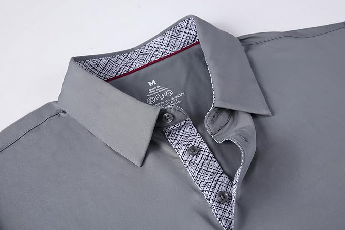 Men's Moisture-Wicking Golf Polo Shirt - Quick-Dry Performance Fit