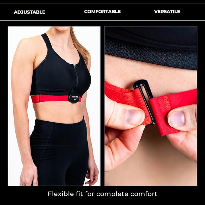 MYZONE MZ-3 Physical Activity Chest Strap Heart Rate Monitor - Fitness & Activity Tracker