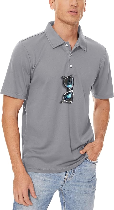 Men's Quick-Dry Grey Polo Shirt