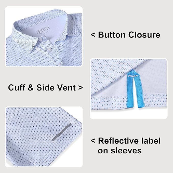 Men's Striped Performance Golf Polo Shirt - Moisture Wicking