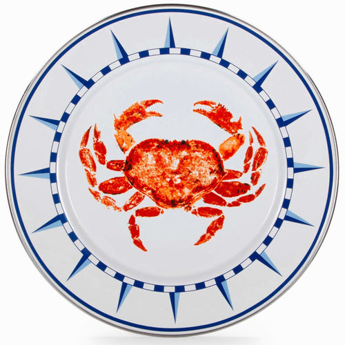 10.5-Inch Enamelware Dinner Plates, Carbon Steel - Set of 4