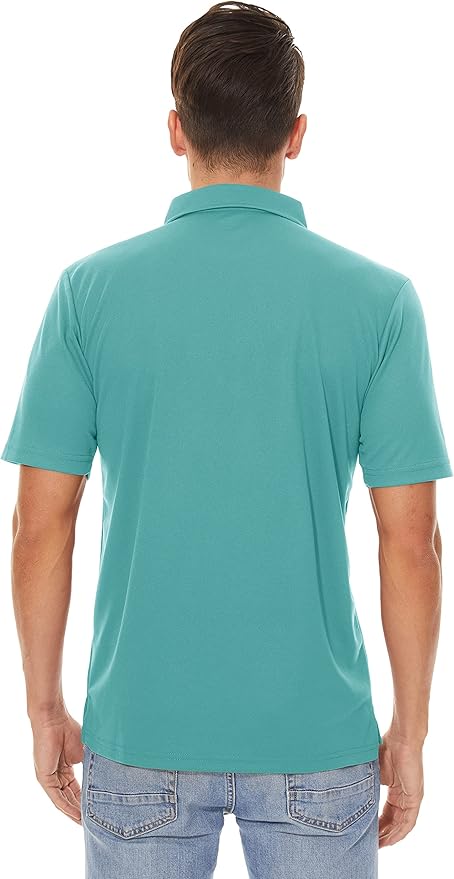 Men's Pique Jersey Golf Polo Shirt, Quick Dry Casual Workwear