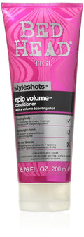 Bottle of TIGI Bed Head Styleshots Epic Volume Conditioner for hair fullness