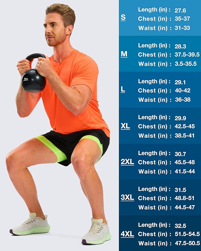 Men's Quick-Dry Athletic Short Sleeve Running & Workout Gym Shirt