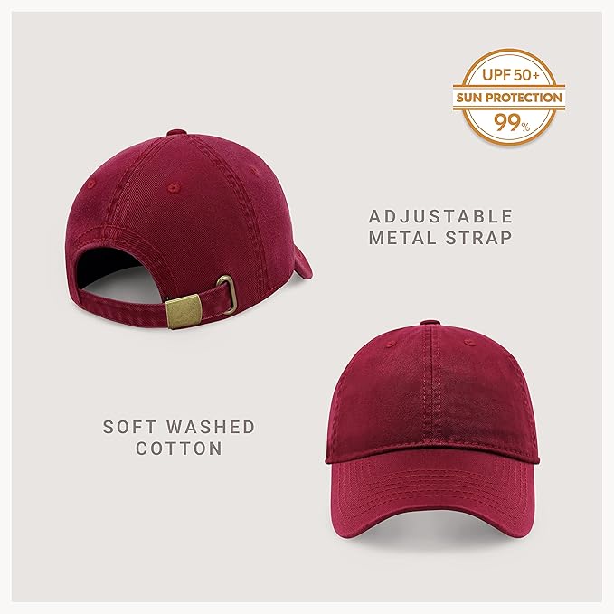 CHOK.LIDS Everyday Premium Dad Hat Unisex Cotton Baseball Cap for Men and Women Adjustable Lightweight Polo Style Curved Brim