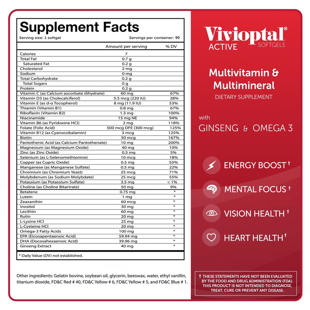 Active Multivitamin & Multimineral Supplement - 1 Year Supply