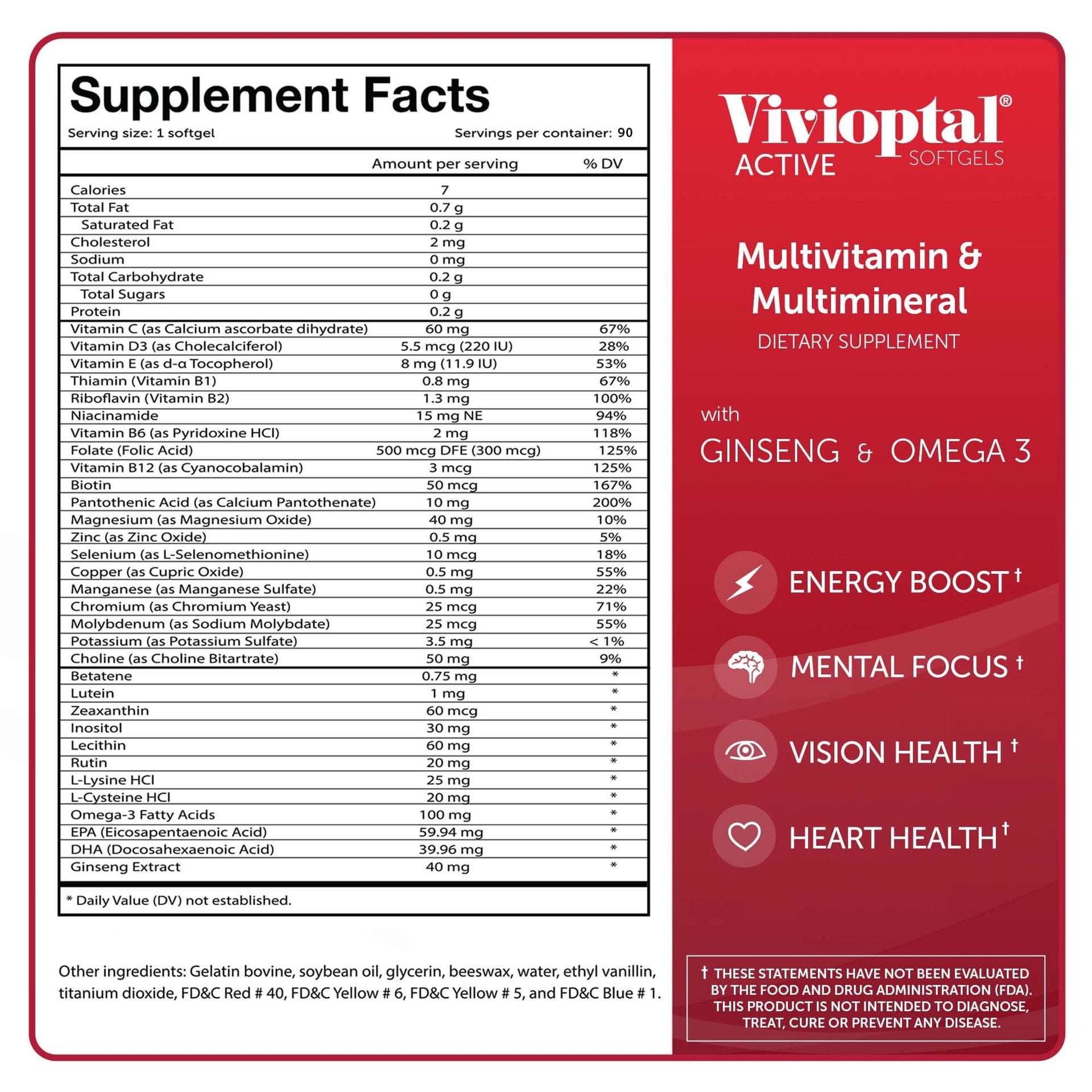 Active Multivitamin & Multimineral Supplement - 1 Year Supply