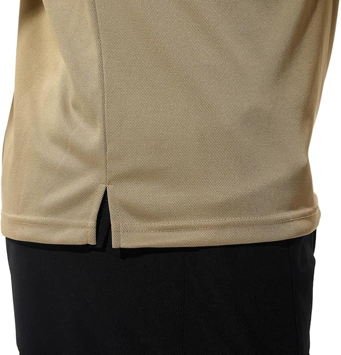 Men's Short Sleeve Quick Dry Polo Shirt with Chest Pocket for Golf