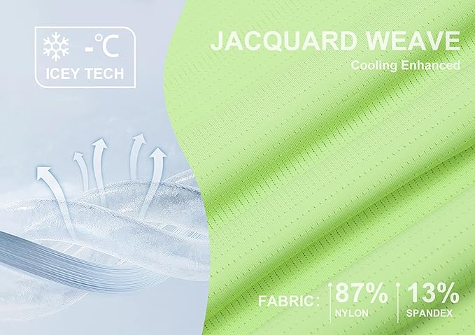 Men's Jacquard Golf Polo Shirt Moisture Wicking Performance Fit