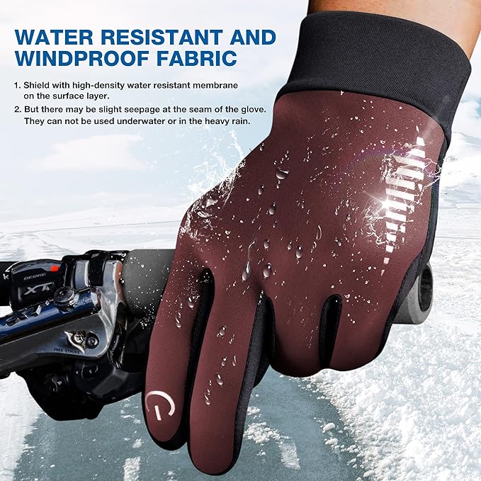 SIMARI Winter Gloves Women Men Ski Snow Gloves Liner Thermal Warm Touch Screen, Suit for Running, Cycling, Biking, Hiking, Driving, Walking, Typing, Freezer Work, Sports, Soccer, Shooting, Gaming 102
