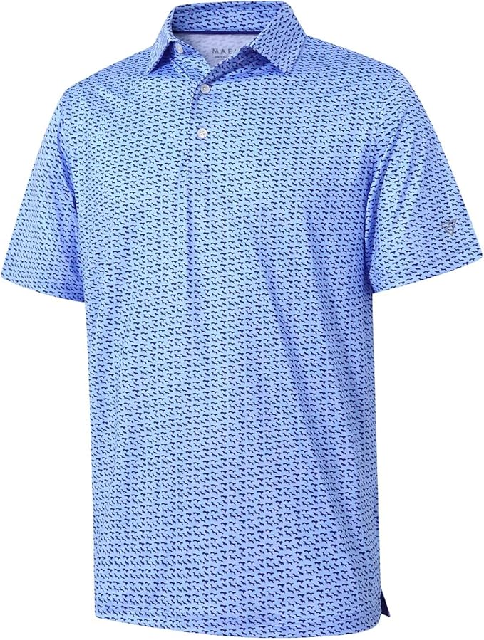 Men's Ironwave Fitness striped performance short sleeve golf polo shirt