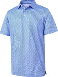 Men's Ironwave Fitness striped performance short sleeve golf polo shirt