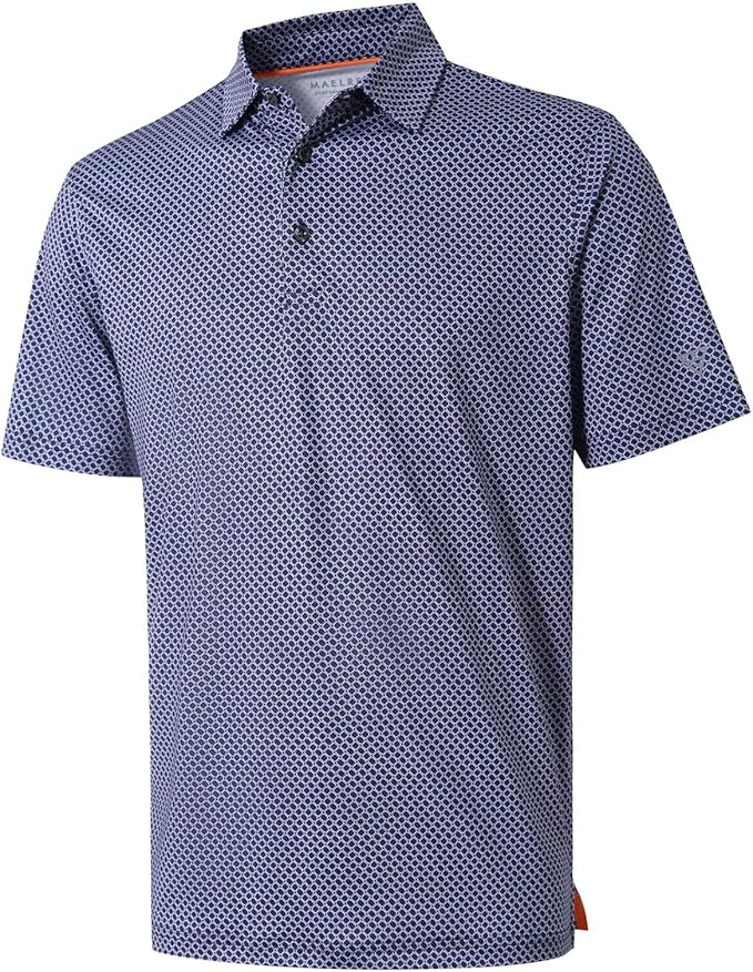 Men's Ironwave Fitness striped moisture-wicking performance golf polo shirt