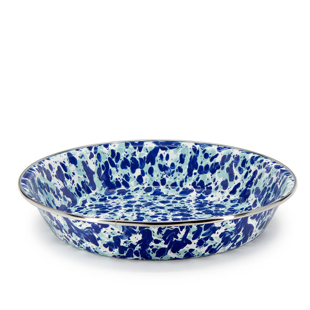 Classic 10-Inch Enamelware Pie Plate - Durable Spatterware Dish