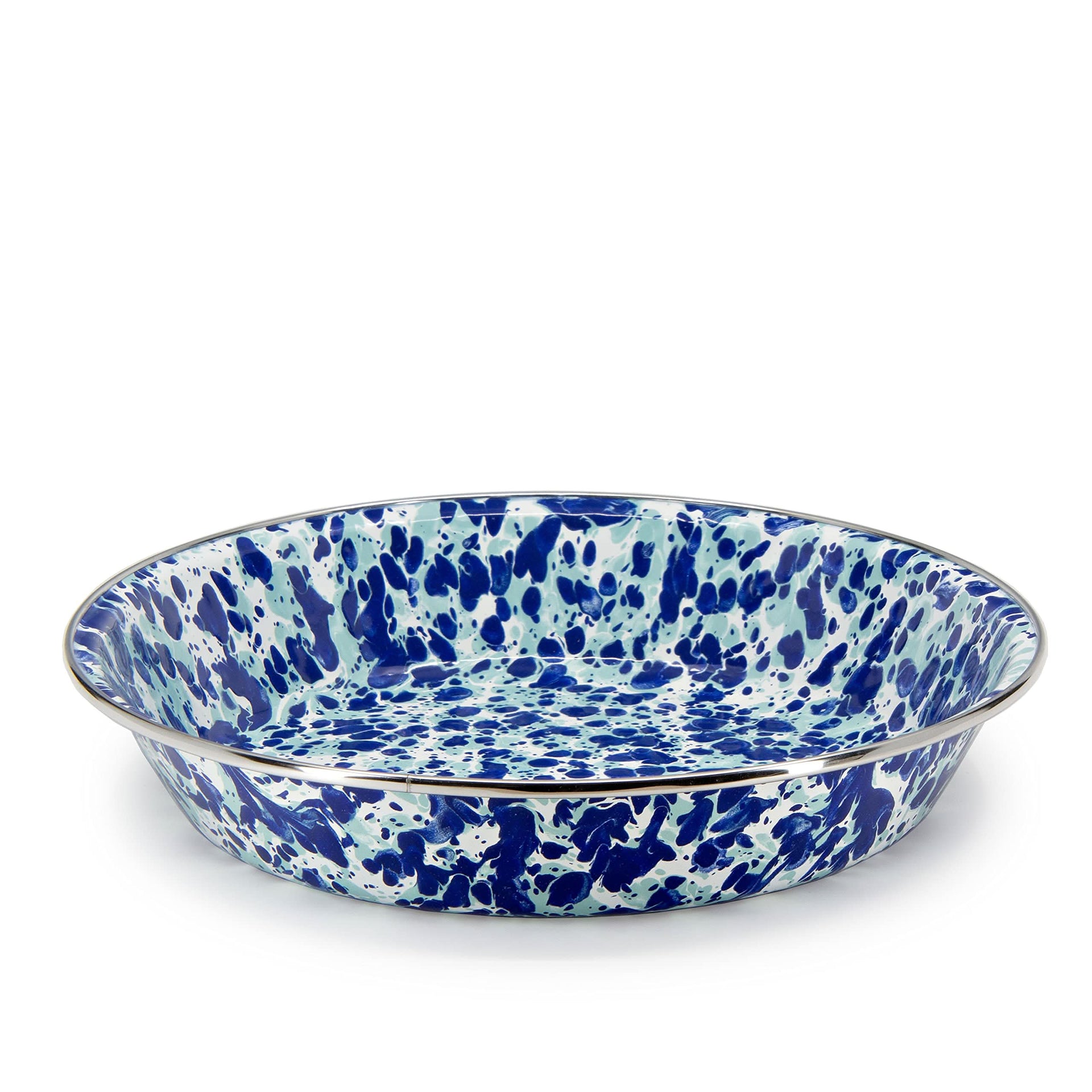 Classic 10-Inch Enamelware Pie Plate - Durable Spatterware Dish
