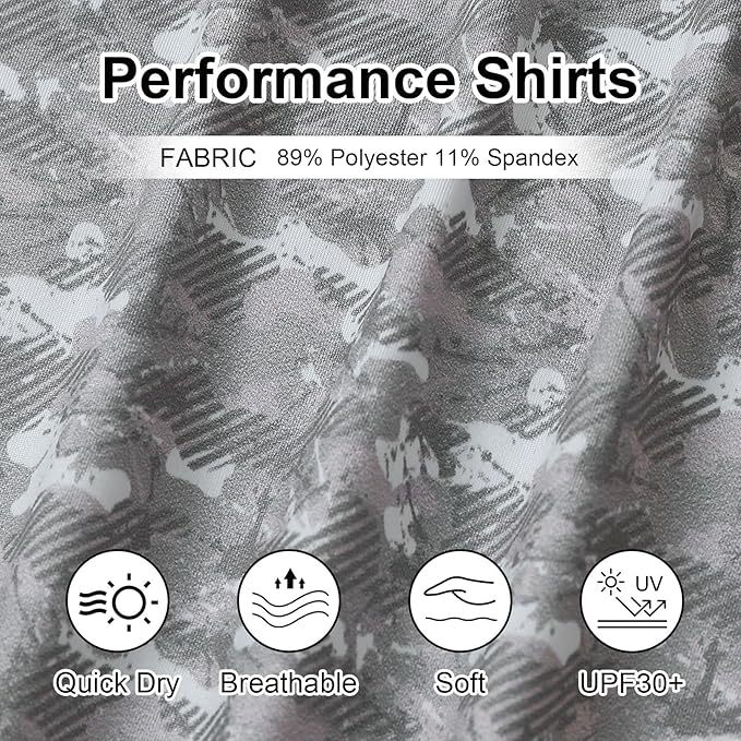 Men's Performance Striped Golf Polo - Moisture Wicking Sport Shirt